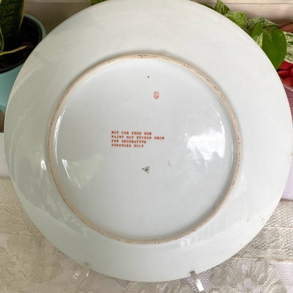 Vintage Ko-Kutani Style Decorative 12” Plate - Hand Painted Bouquet - Rare - Picture 8 of 8